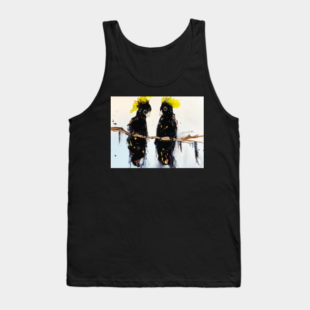 Black Cockatoos Tank Top by atep